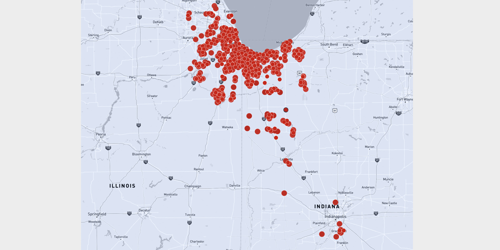 CL Vending Service Areas include Chicagoland, NW Indiana and NE Illinois